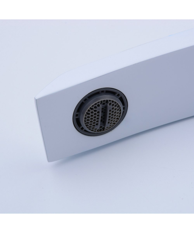 Rubinetto lavabo minimal bianco