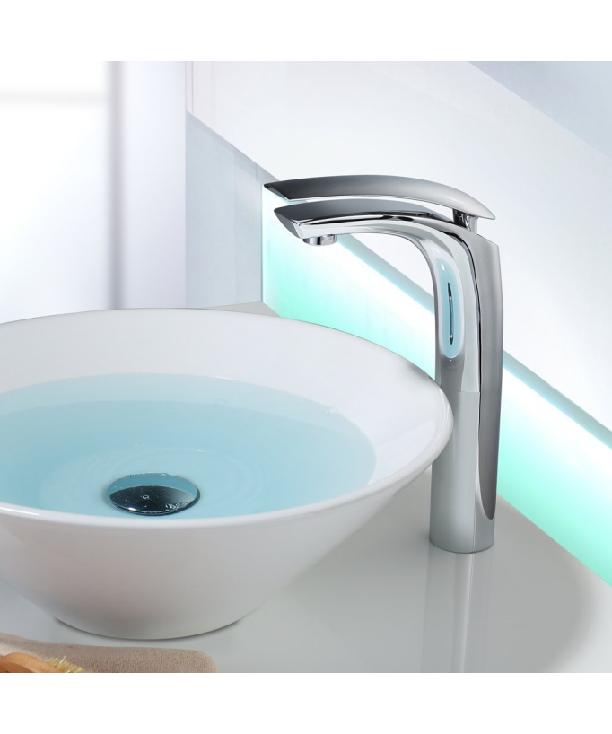 Miscelatore lavabo alto cromato