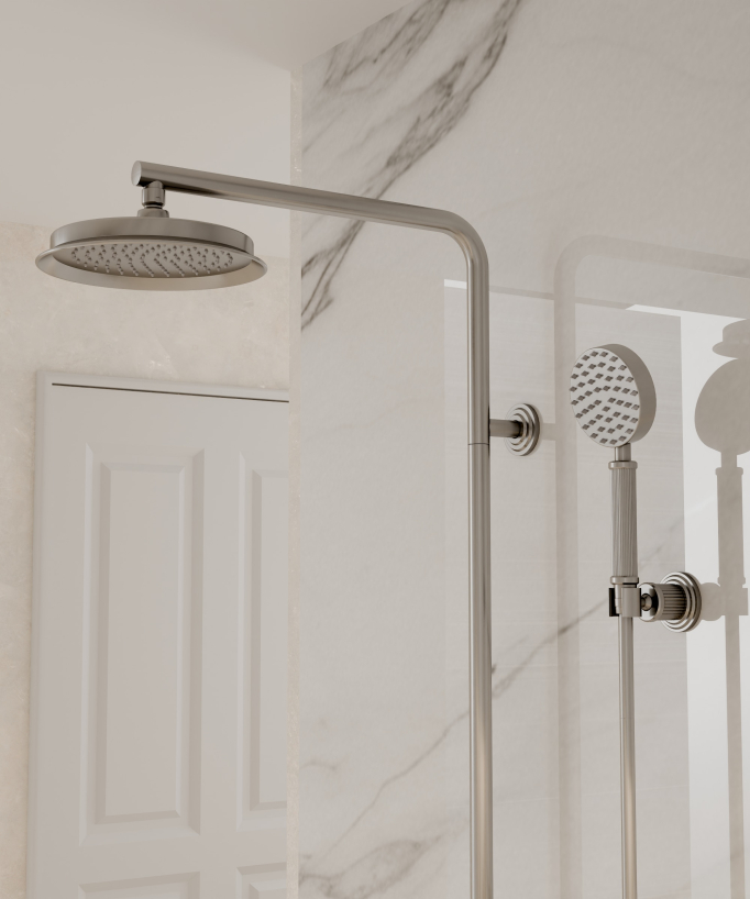 Colonna doccia termostatica Nickel spazzolato - Hera