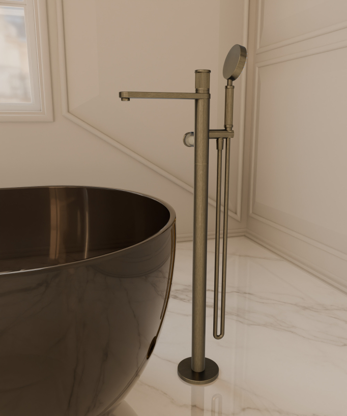 Miscelatore termostatico per vasca freestanding Bronzo - Hera