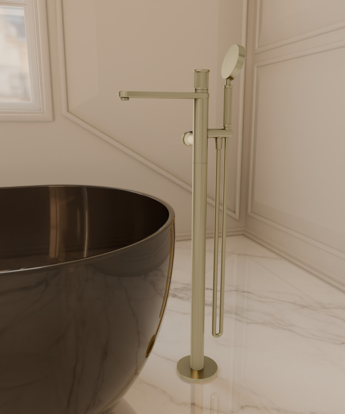 Miscelatore termostatico da pavimento per vasca - Hera