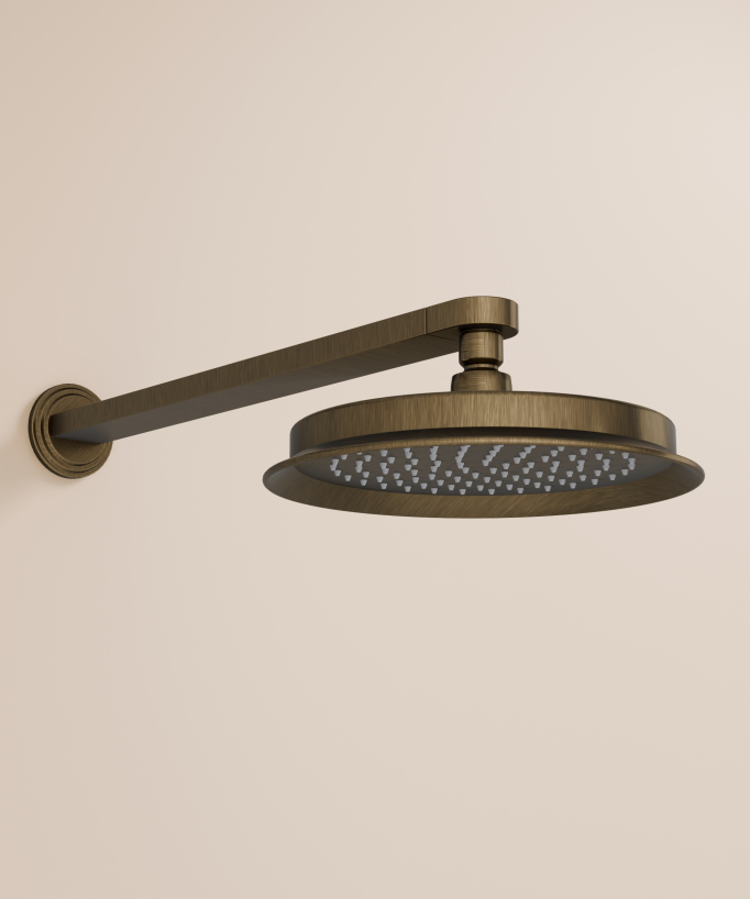 Set doccia incasso Bronzo - Miscelatore, soffione e doccetta - Hera