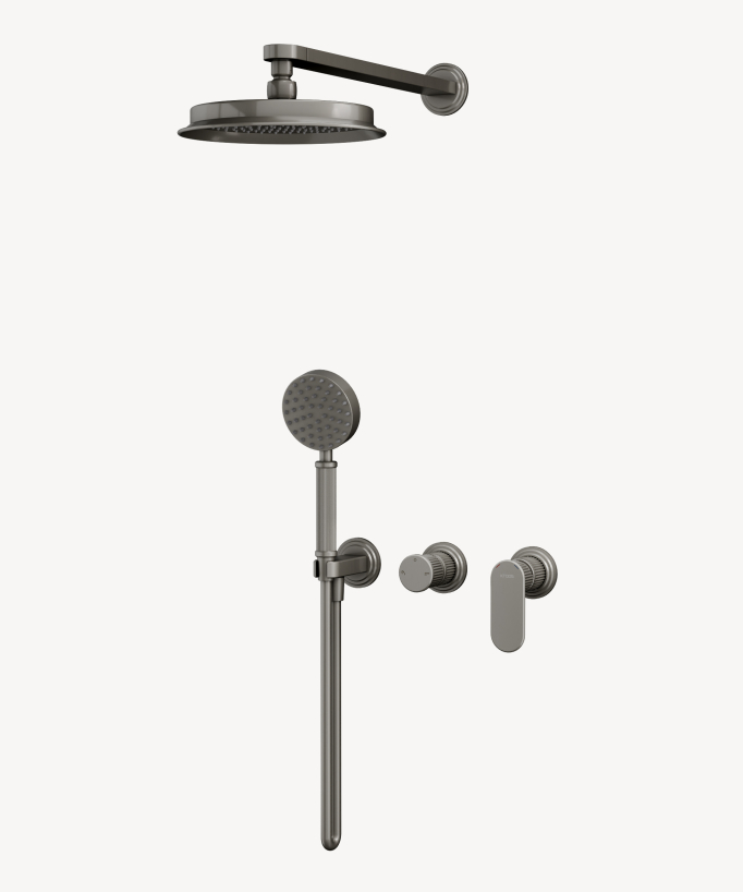 Colonna doccia miscelatore incasso Nickel spazzolato - Hera