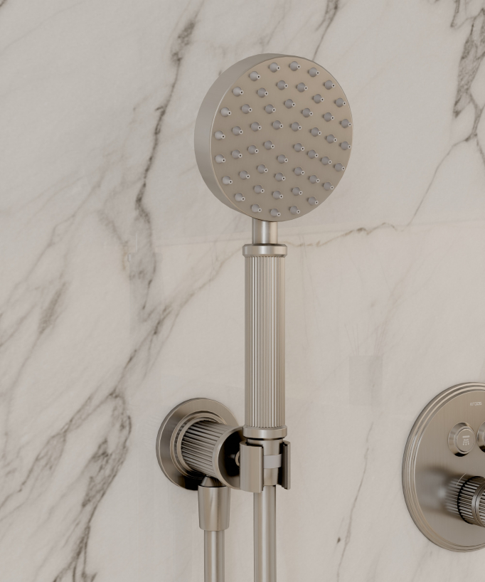 Colonna doccia termostatica incasso Nichel spazzolato - Hera