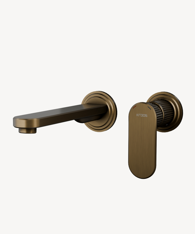 Miscelatore lavabo a parete Bronzo - Hera