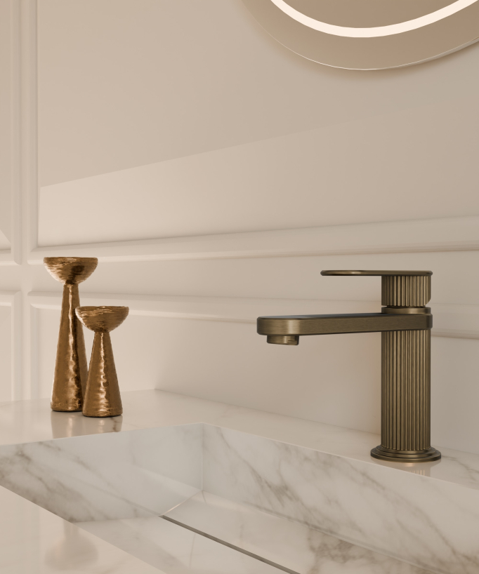 Miscelatore lavabo da appoggio Bronzo - Hera