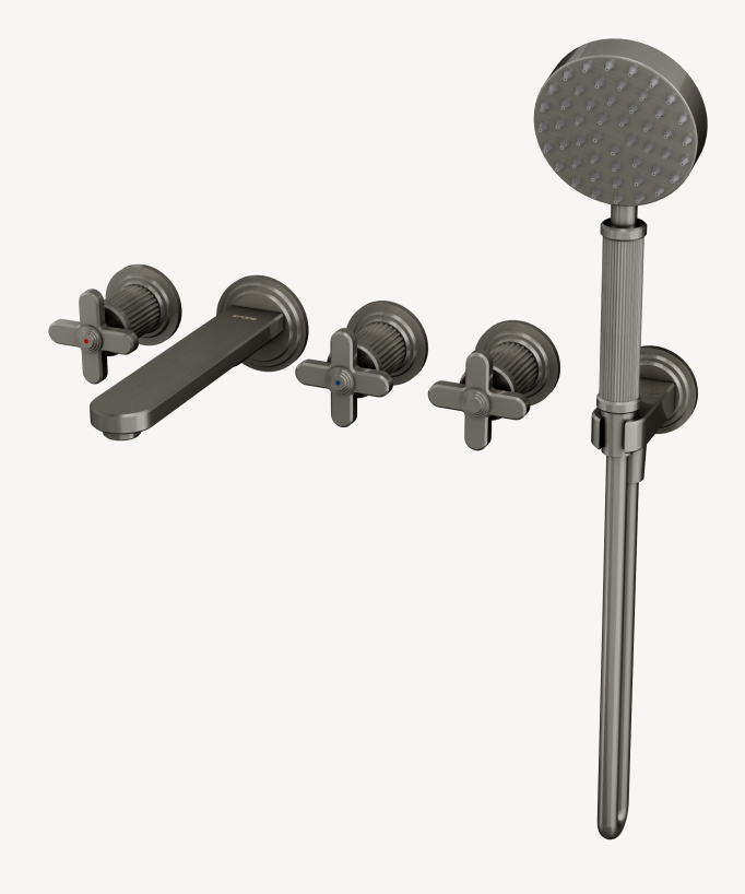 Miscelatore vasca da incasso Nickel spazzolato - Hera