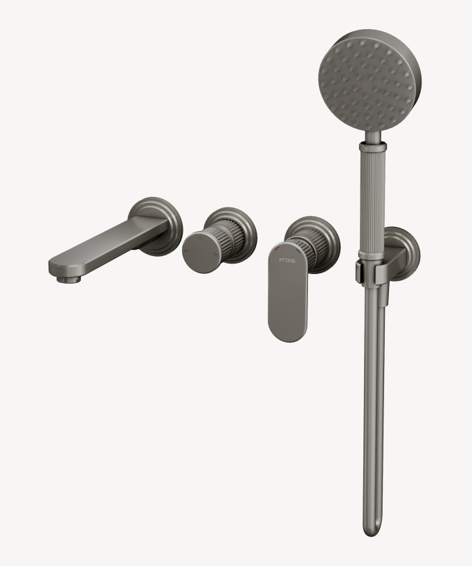 Miscelatore vasca da incasso monocomando Nickel spazzolato - Hera