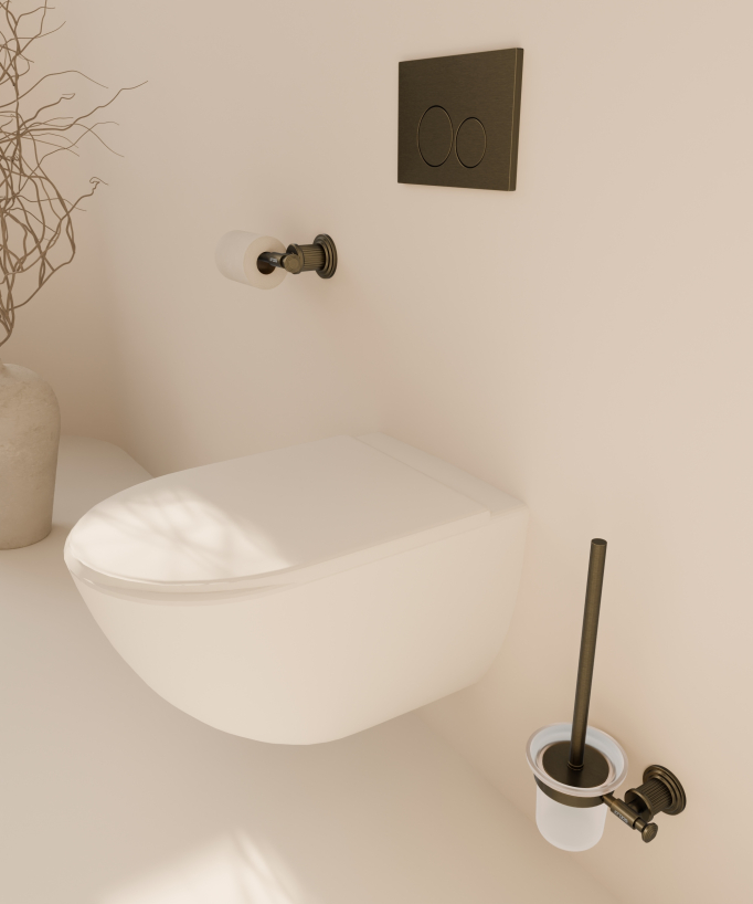 Porta carta igienica da parete Bronzo - Hera