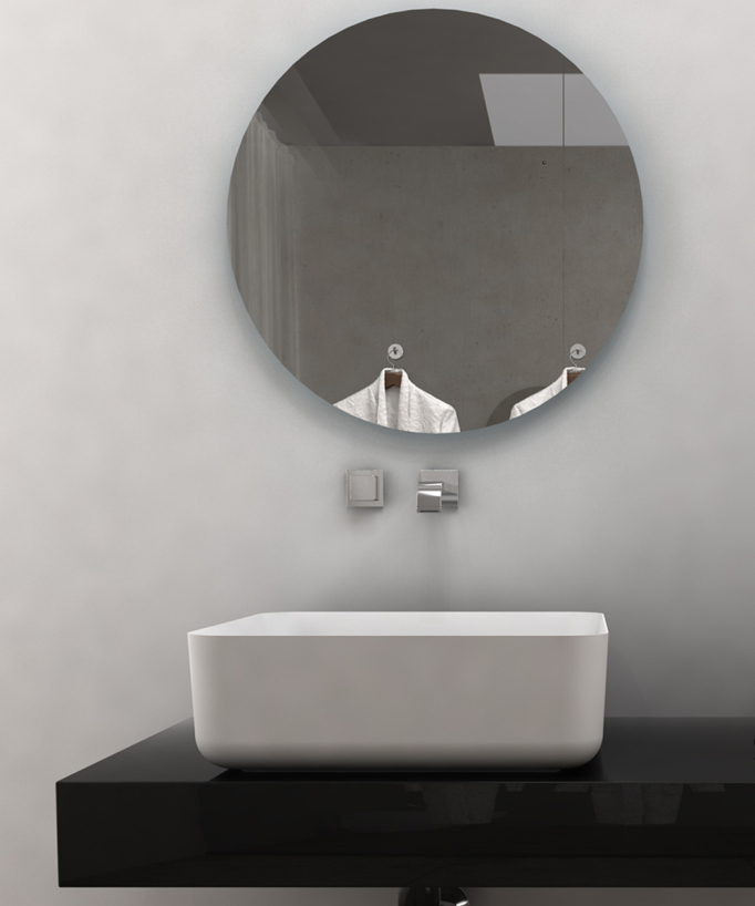 Lavabo a colonna quadrato Blanc mat - Bunia