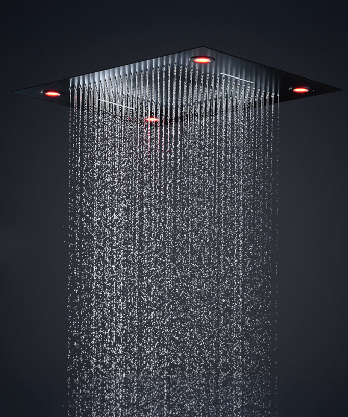 Gruppo doccia termostatico multifunzione a LED - 600x800 mm