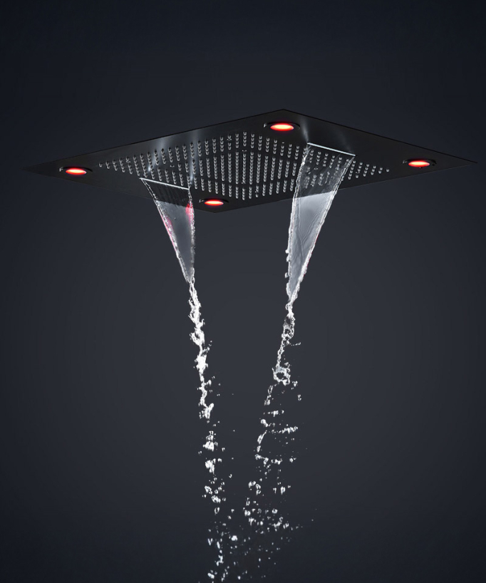 Gruppo doccia termostatico multifunzione a LED - 600x800 mm