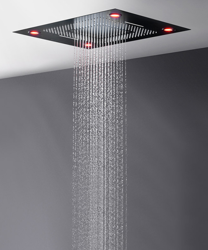 Gruppo doccia termostatico multifunzione a LED - 600x800 mm
