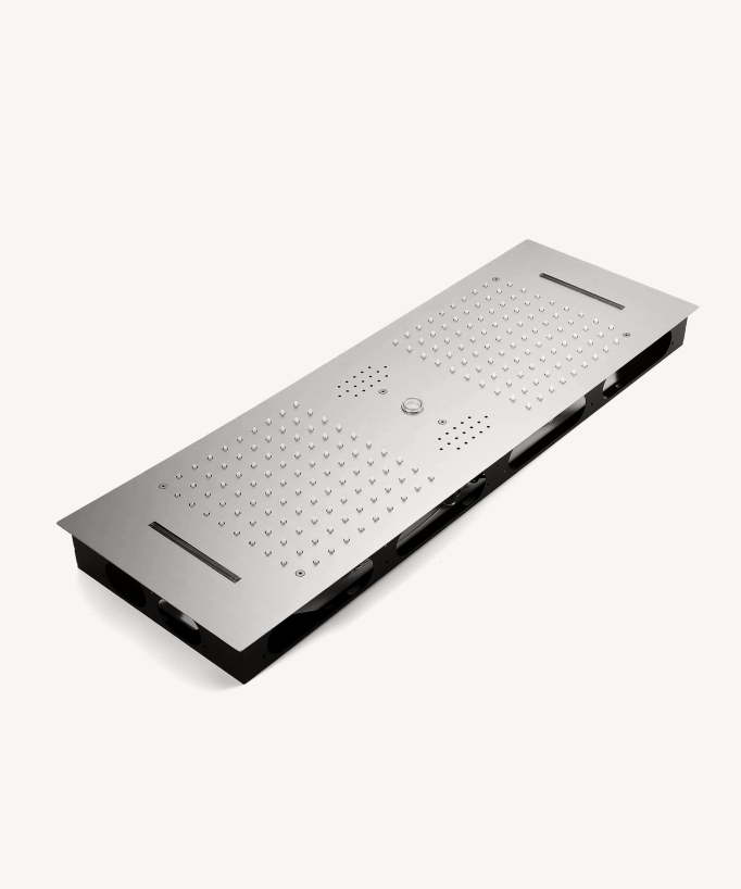 Gruppo doccia termostatico con 3 getti LED - 900x300 mm