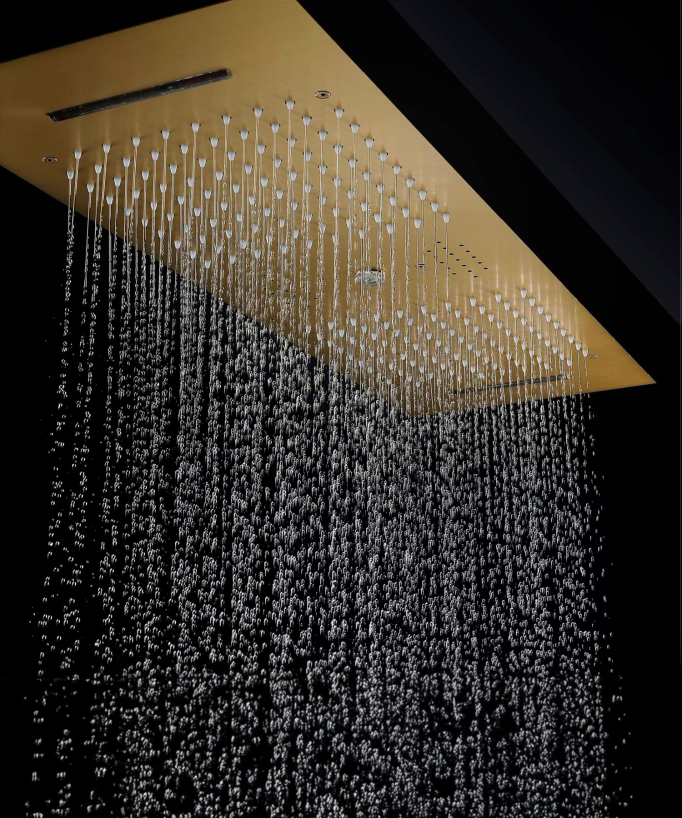 Gruppo doccia termostatico con 3 getti LED - 900x300 mm