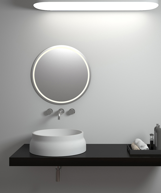 Lavabo a colonna rotondo Bianco opaco - Impfondo