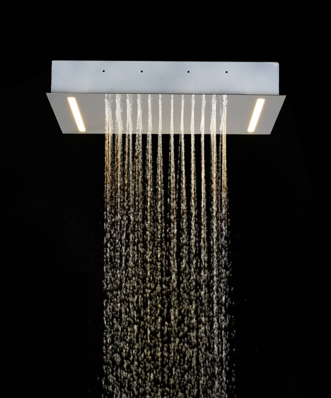 Sistema doccia termostatico completo a soffitto Getto massaggiante a LED