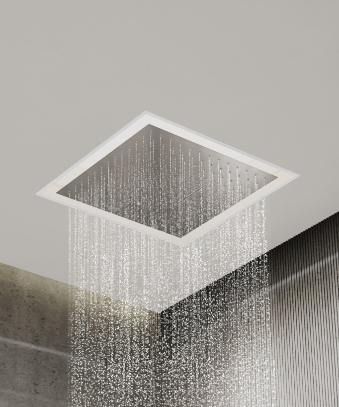 Set miscelatore termostatico doccia Wellness a LED Cromato - Sirius