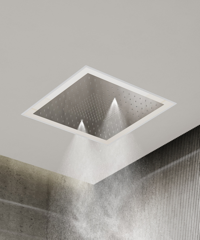 Set miscelatore termostatico doccia Wellness a LED Cromato - Sirius