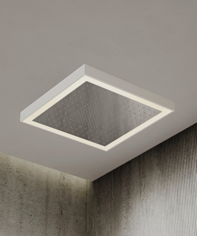 Set miscelatore termostatico doccia Wellness a LED Cromato - Sirius