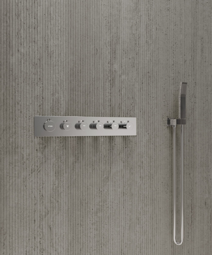 Set miscelatore termostatico doccia Wellness a LED Cromato - Sirius