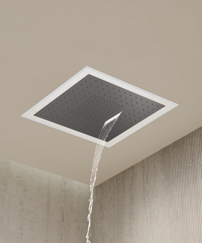 Set miscelatore termostatico doccia Wellness a LED Gun metal - Sirius