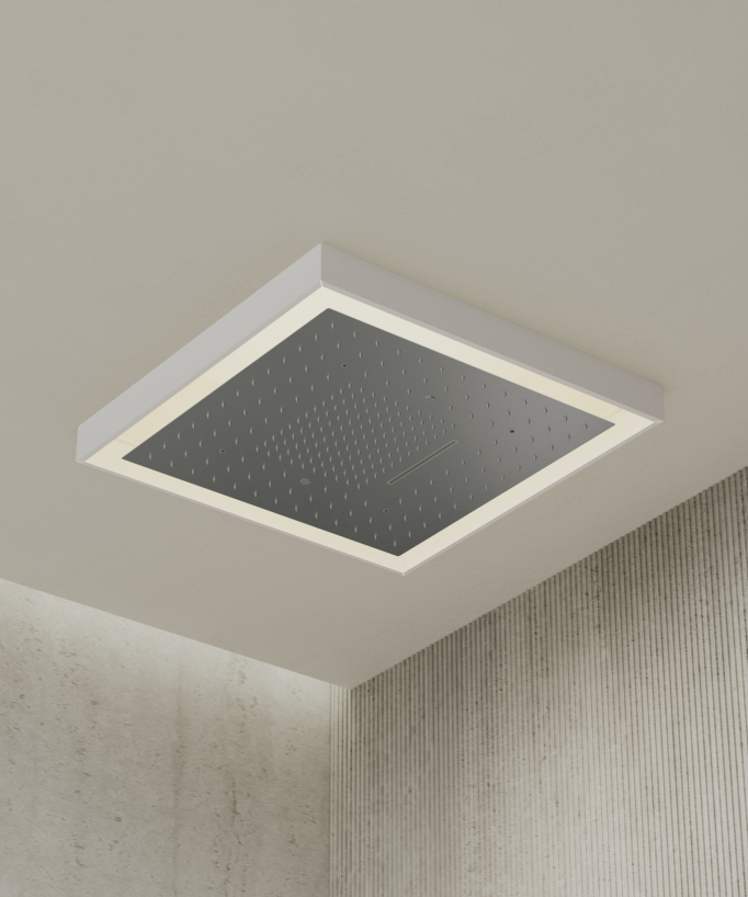 Set miscelatore termostatico doccia Wellness a LED Gun metal - Sirius