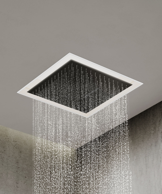 Set miscelatore termostatico doccia Wellness a LED Nero - Sirius