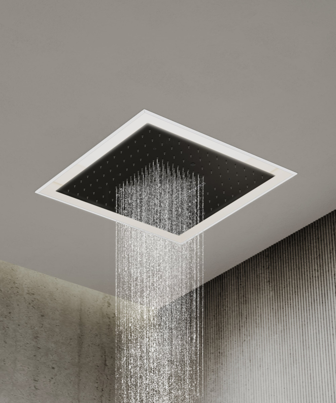 Set miscelatore termostatico doccia Wellness a LED Nero - Sirius