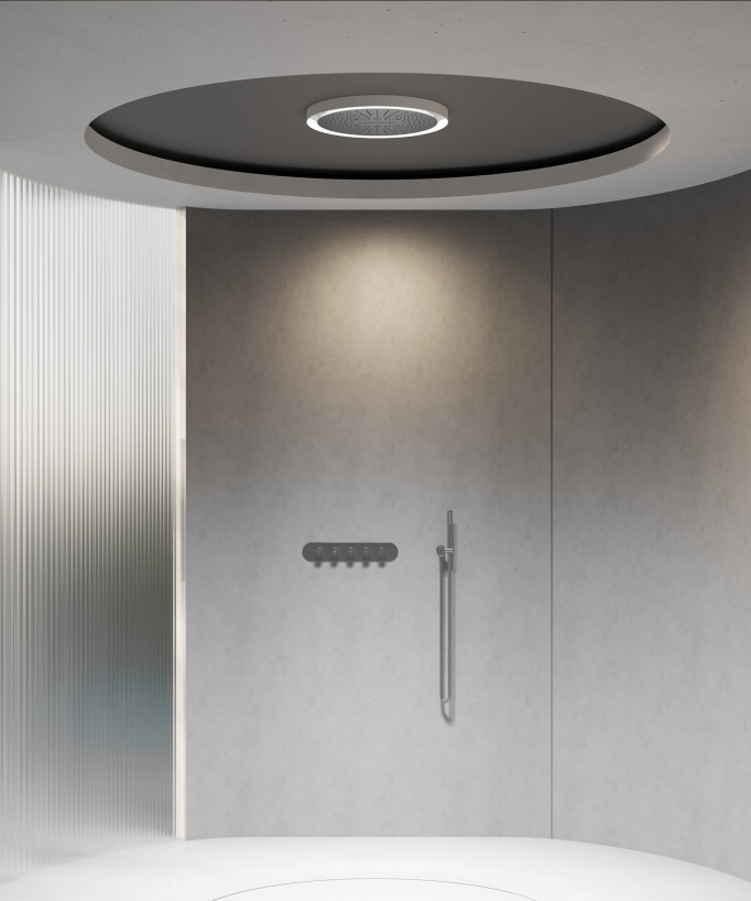 Set miscelatore termostatico doccia Wellness a LED - Corbeau