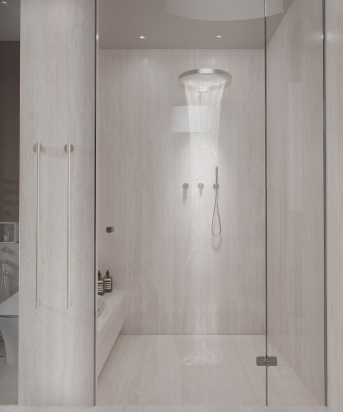 Scaldasalviette elettrico nichel spazzolato 2 barre