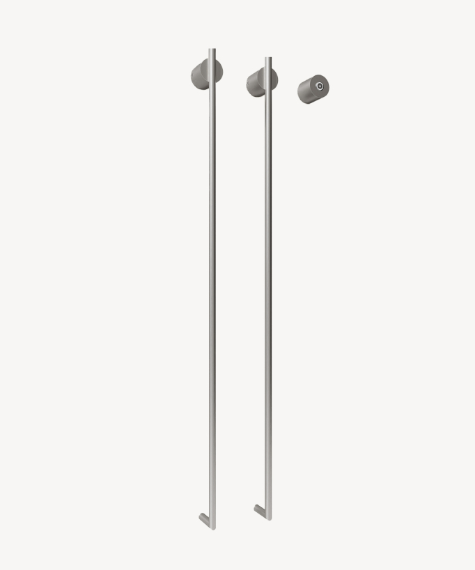 Scaldasalviette elettrico nichel spazzolato 2 barre - small