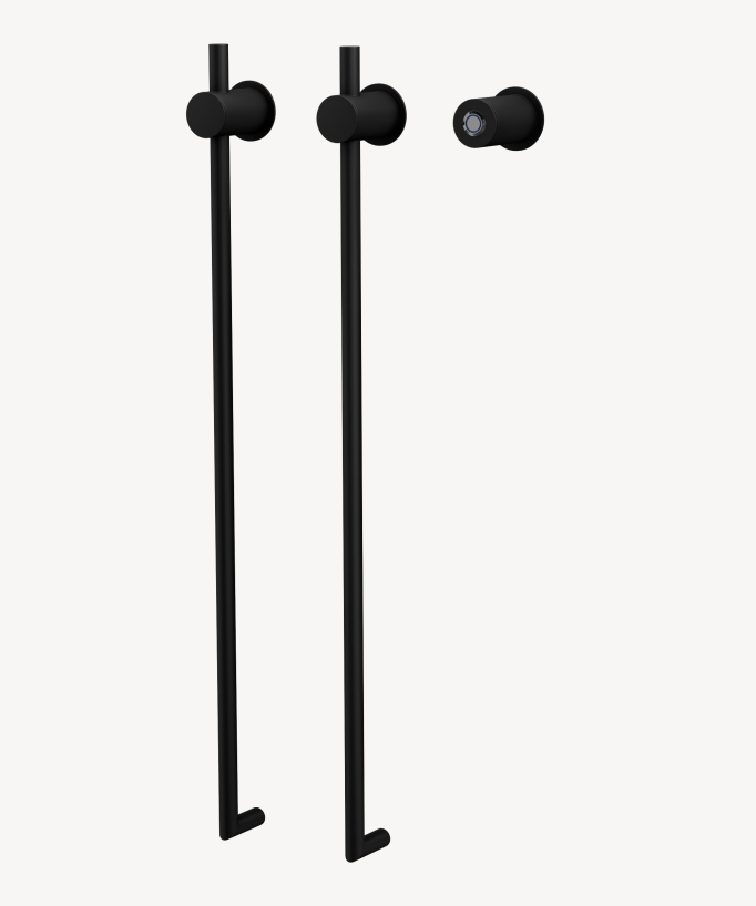 Scaldasalviette elettrico nero 2 barre