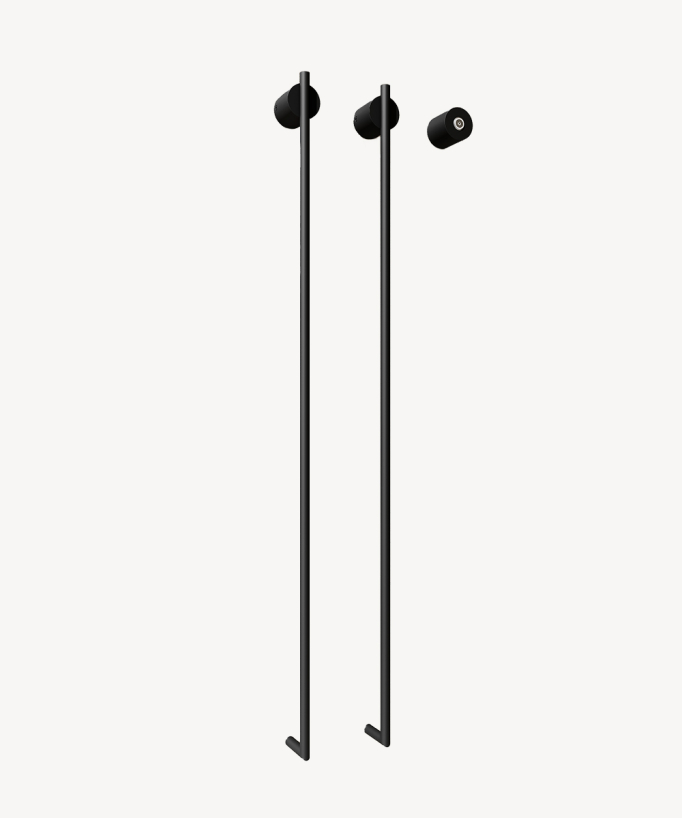 Scaldasalviette elettrico nero 2 barre