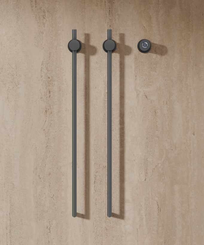 Scaldasalviette elettrico gunmetal 2 barre