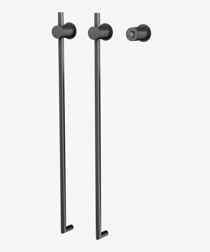 Scaldasalviette elettrico gunmetal 2 barre