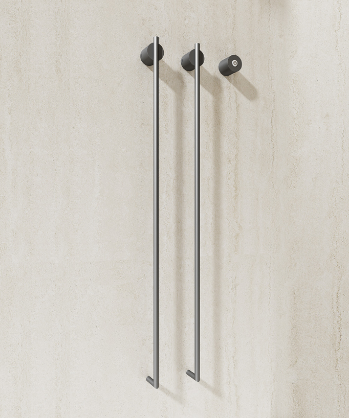 Scaldasalviette elettrico gunmetal 2 barre - small