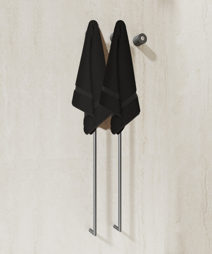 Scaldasalviette elettrico gunmetal 2 barre