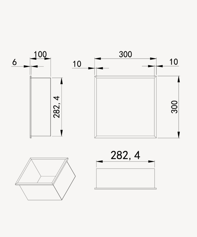 Niche salle de bain encastrable - Doré brossé