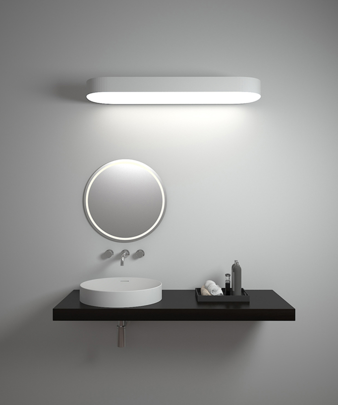 Lavabo a colonna tondo Blanc mat - Goma