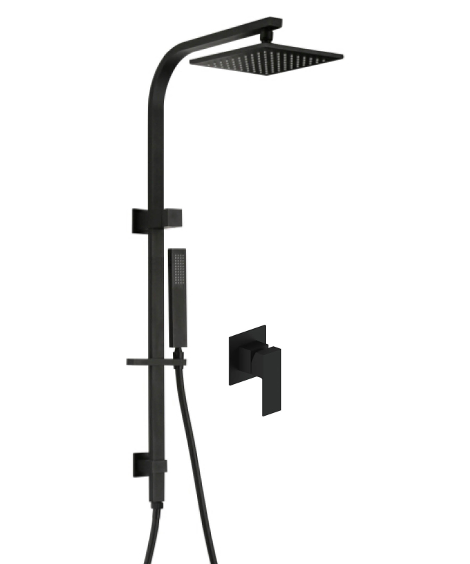 Colonna doccia miscelatore ottone nero - Sirius