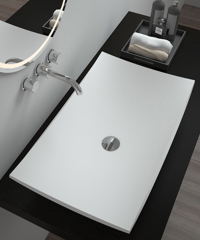 Lavandino rettangolare freestanding Blanc mat - Kamina