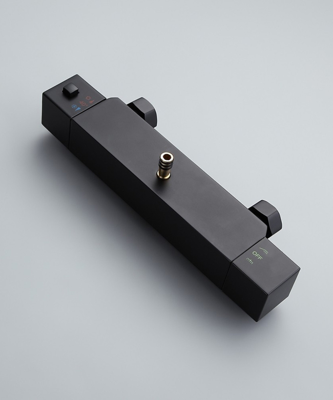 Colonna doccia termostatica moderna nera - Sirius