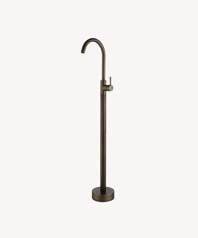 Miscelatore monocomando per vasca in bronzo - Corbeau