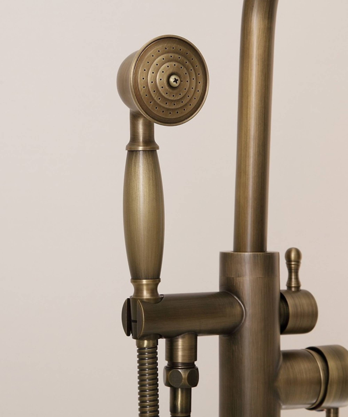Robinet mitigeur bain-douche sur pied bronze - Corbeau