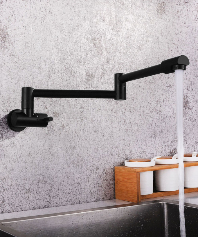 Miscelatore cucina a parete acqua fredda Nero - Corbeau