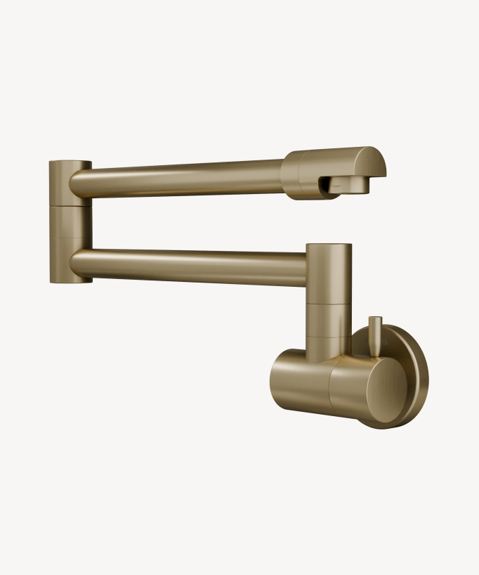 Miscelatore cucina a parete acqua fredda Oro spazzolato - Corbeau