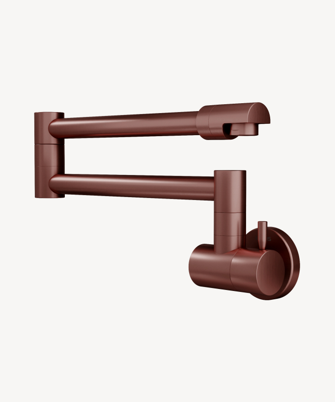 Miscelatore cucina a parete acqua fredda Oro rosa spazzolato - Corbeau