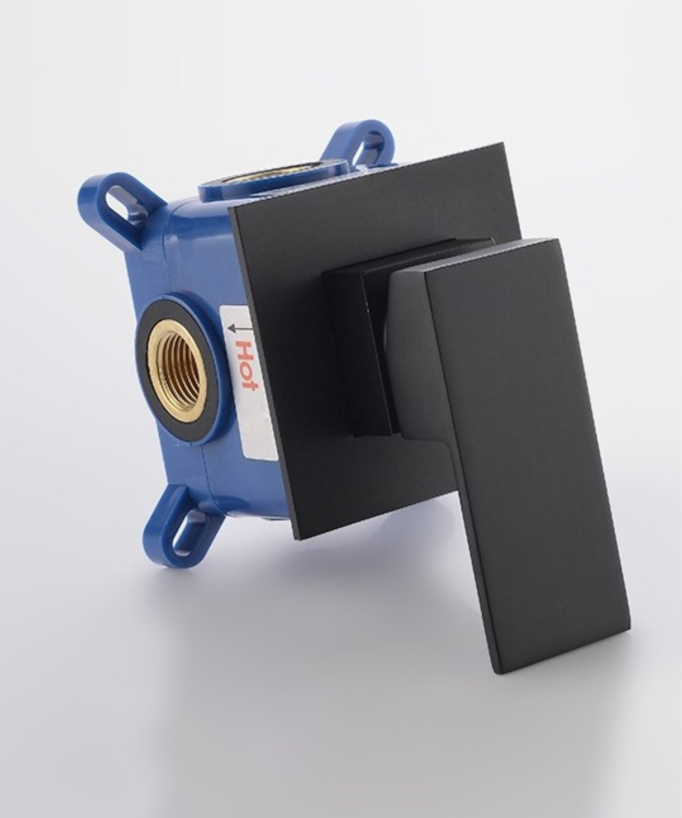 Sofisticato monomaniglia a parete per lavabo nero intenso