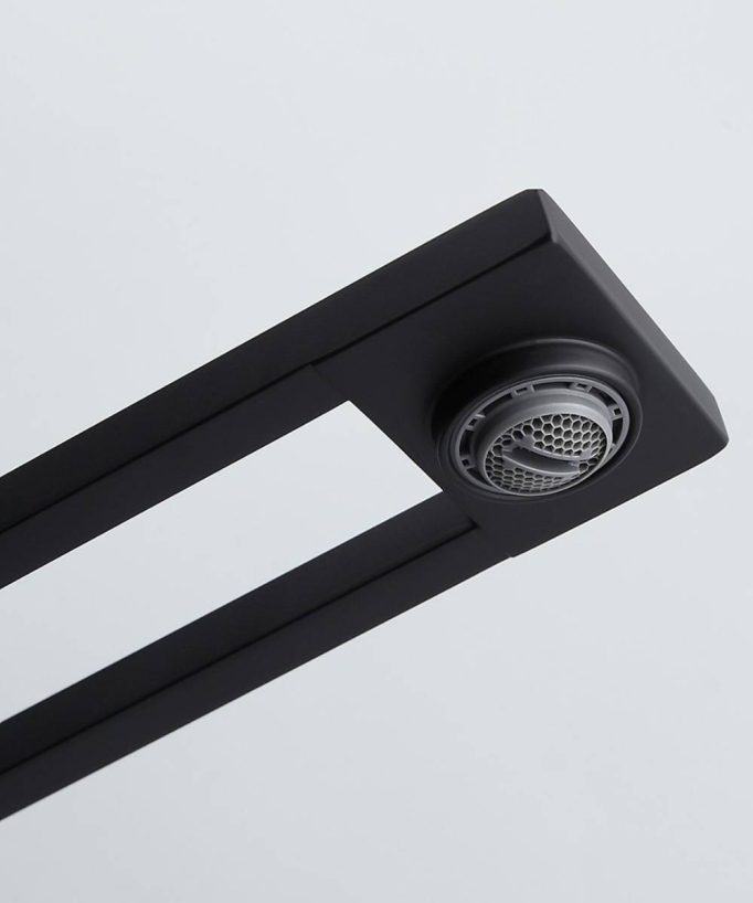 Miscelatore monocomando di design per lavabo - Nero opaco